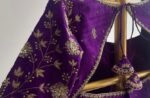pure silk hand embroidery blouse/modern saree maggam blouse/purple zardosi blouse/wedding hand embroidered blouse/bridal ready made blouse
