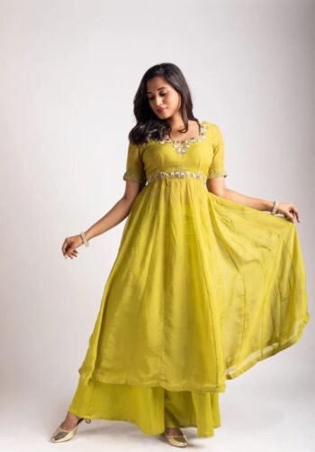 Anarkali suit usa /anarkali sharara kurta/ sharara embroidered anarkali/Mehedi outfit/voggish /green anarkali/mehendi wedding /sharara set