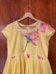 Yellow Anarkali suit usa/anarkali kurta short sleeve/orange full sleeve anarkali/full sleeve dress anarkali/Indian dresses/floral maxi dress