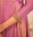 Hand embroidered pink Tissue anarkali with dupatta/anarkali suit set /pink kurta with dupatta USA/Indian dresses/tissue suit with dupatta