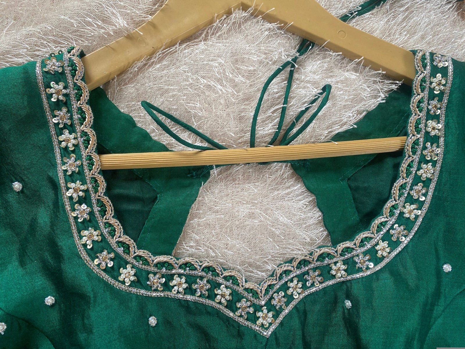 pure silk hand embroidery blouse/short sleeve maggam blouse/raw silk zardosi blouse/hand embroidered blouse/green ready made blouse zardosi