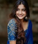 Blue silk saree with hand embroidered blouse/blue georgette saree with handwork blouse |blue silk saree/designer saree with maggam blouse us