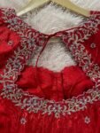 pure silk hand embroidery blouse/short sleeve maggam blouse/raw silk zardosi blouse/hand embroidered blouse/red ready made blouse zardosi