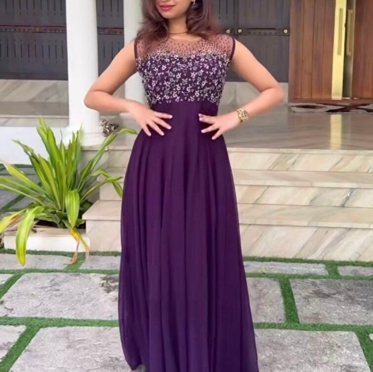 Wine Anarkali suit usa/sleeveless anarkali kurta/ sleeveless anarkali/wine color hand embroidered dress/burgundy red kurta/red teens dress