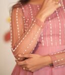 Pink Anarkali suit usa/full sleeve anarkali kurta/blush anarkali gown/hand embroidered gown/peach pink kurta/coral pink long party dress usa