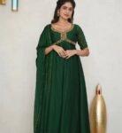 Hand embroidered green Anarkali/festive anarkali suit with dupatta/ green designer anarkali gown USA/green anarkali/Zardosi hand work dress