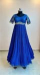 Blue Anarkali suit usa/hand embroidery anarkali kurta/royal blue anarkali dress/elbow sleeves dress anarkali/Indian dresses/blue anarkali us