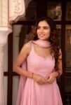 Hand embroidered pink Anarkali with dupatta/straight kurta suit set /pink kurta with dupatta USA/Indian dresses/pink suit set with dupatta s