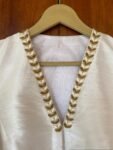 pure silk hand embroidery blouse/ saree maggam blouse/white zardosi blouse /hand embroidered moderblouse/cream ready made blouse zardosi usa