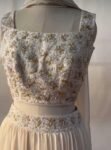 Women’s lehenga set/cream croptop lehenga/Indian crop top skirt USA/hand embroidered lehenga set dupatt/cream silk skirt/white lehenga choli