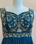 Blue Anarkali suit usa/hand embroidery anarkali kurta/royal blue anarkali dress/ sleeveless dress anarkali/Indian dresses/blue anarkali USA