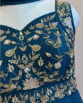 Blue Anarkali suit usa/hand embroidery anarkali kurta/royal blue anarkali dress/ sleeveless dress anarkali/Indian dresses/blue anarkali USA