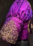 pure silk hand embroidery blouse/saree maggam blouse/collar zardosi blouse/hand embroidered blouse/ready made blouse/puff sleeve blouse