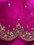 pure silk hand embroidery blouse/pink maggam blouse/silk zardosi blouse/hand embroidered blouse/pink ready made blouse zardosi/pink blouse