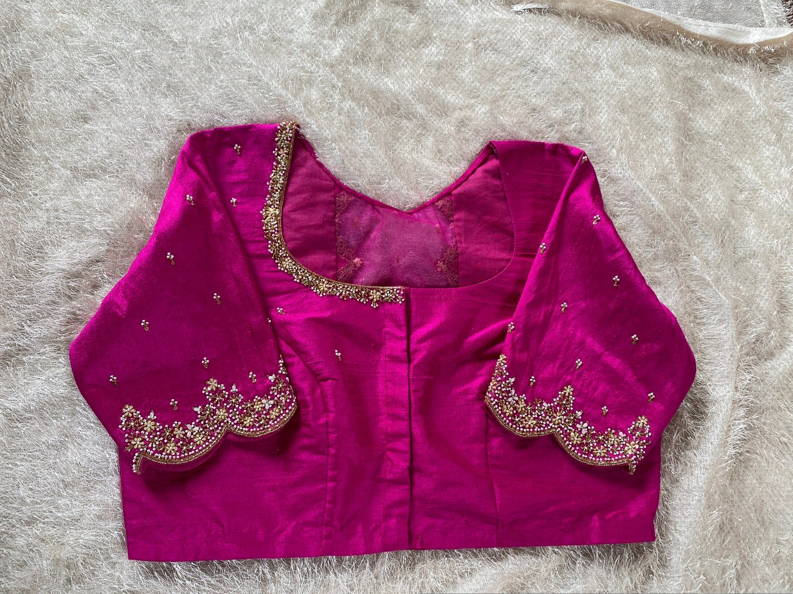 pure silk hand embroidery blouse/pink maggam blouse/silk zardosi blouse/hand embroidered blouse/pink ready made blouse zardosi/pink blouse