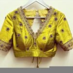 pure silk hand embroidery blouse/mehendi green maggam blouse/green hand embroidered blouse/green ready made blouse zardosi/green blouse USA