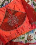 pure silk hand embroidery blouse/saree maggam blouse/orange zardosi blouse usa/hand embroidered modern blouse/ready made blouse zardosi usa