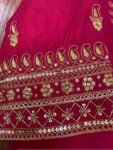 pure silk pinkhand embroidery blouse/saree maggam blouse/pink maggam blouse/pink hand embroidered blouse/pink ready made handwork blouse usa