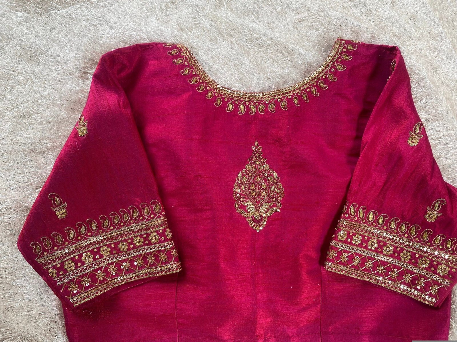 pure silk pinkhand embroidery blouse/saree maggam blouse/pink maggam blouse/pink hand embroidered blouse/pink ready made handwork blouse usa