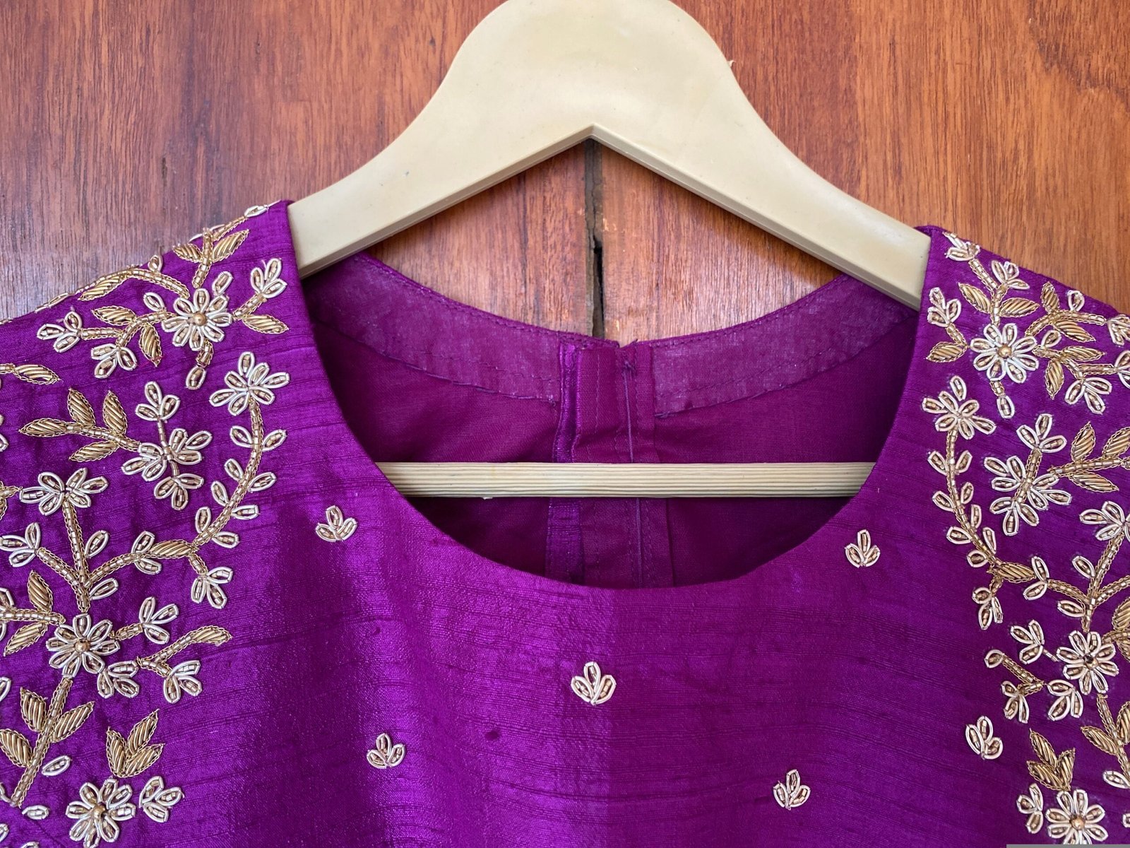 pure silk hand embroidery blouse/purple maggam blouse/purple raw silk zardosi blouse/ hand embroidered blouse/sleeveless ready made blouse