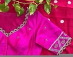 pure silk hand embroidery blouse/saree maggam blouse/purple zardosi blouse/hand embroidered blouse /magenta pink ready made blouse zardosi