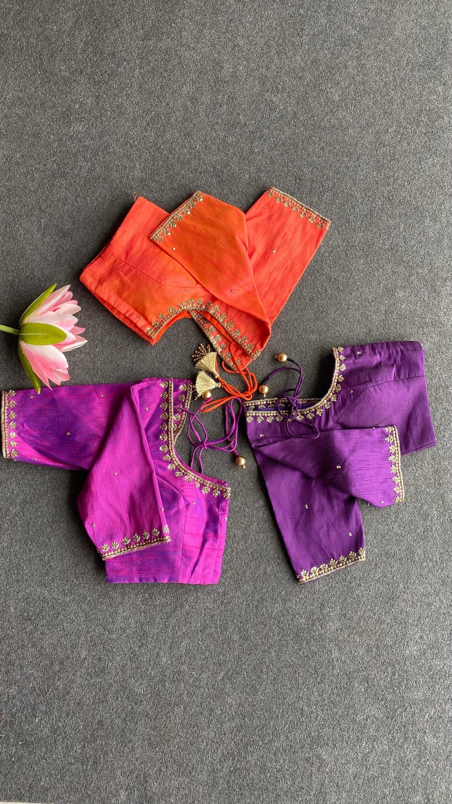 pure silk hand embroidery blouse/ saree maggam blouse/purple zardosi blouse usa/hand embroidered moderblouse/ ready made blouse zardosi usa