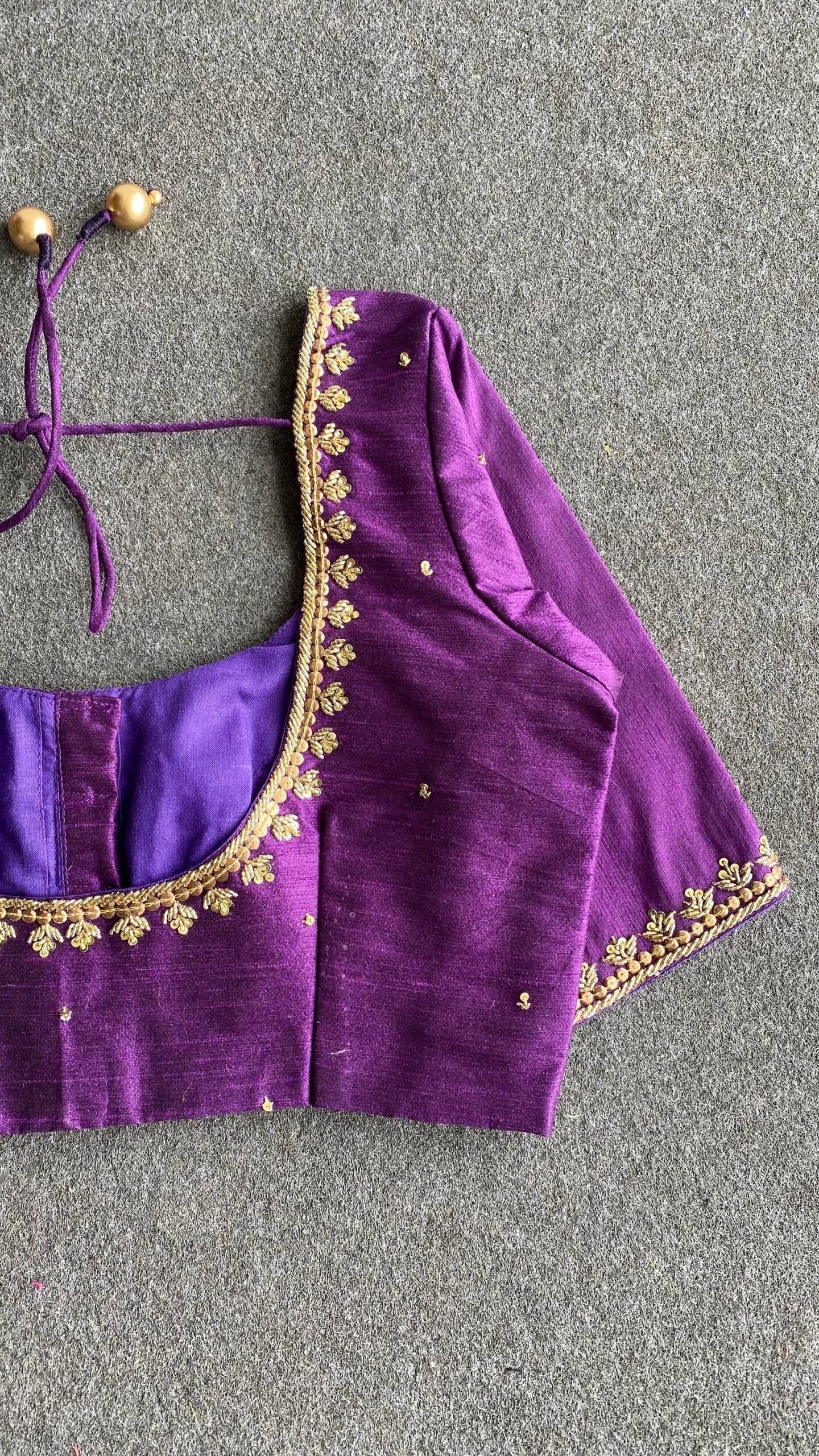 pure silk hand embroidery blouse/ saree maggam blouse/purple zardosi blouse usa/hand embroidered moderblouse/ ready made blouse zardosi usa