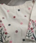 pure silk hand embroidery blouse/cream maggam blouse/pure raw silk zardosi blouse/hand embroidered blouse/cream designer ready made blouse
