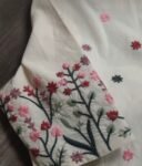 pure silk hand embroidery blouse/cream maggam blouse/pure raw silk zardosi blouse/hand embroidered blouse/cream designer ready made blouse