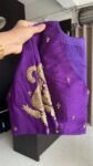 pure silk hand embroidery blouse/purple maggam  blouse/purple hand embroidered blouse/purple ready made blouse zardosi/pink lavender blouse