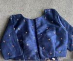 pure silk hand embroidery blouse/saree maggam blouse/zardosi blouse/navy blue hand embroidered moderblouse/blue ready made blouse zardosi