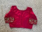 pure silk hand embroidery blouse/saree maggam blouse/red zardosi blouse/pink hand embroidered moderblouse/pink ready made blouse zardosi usa