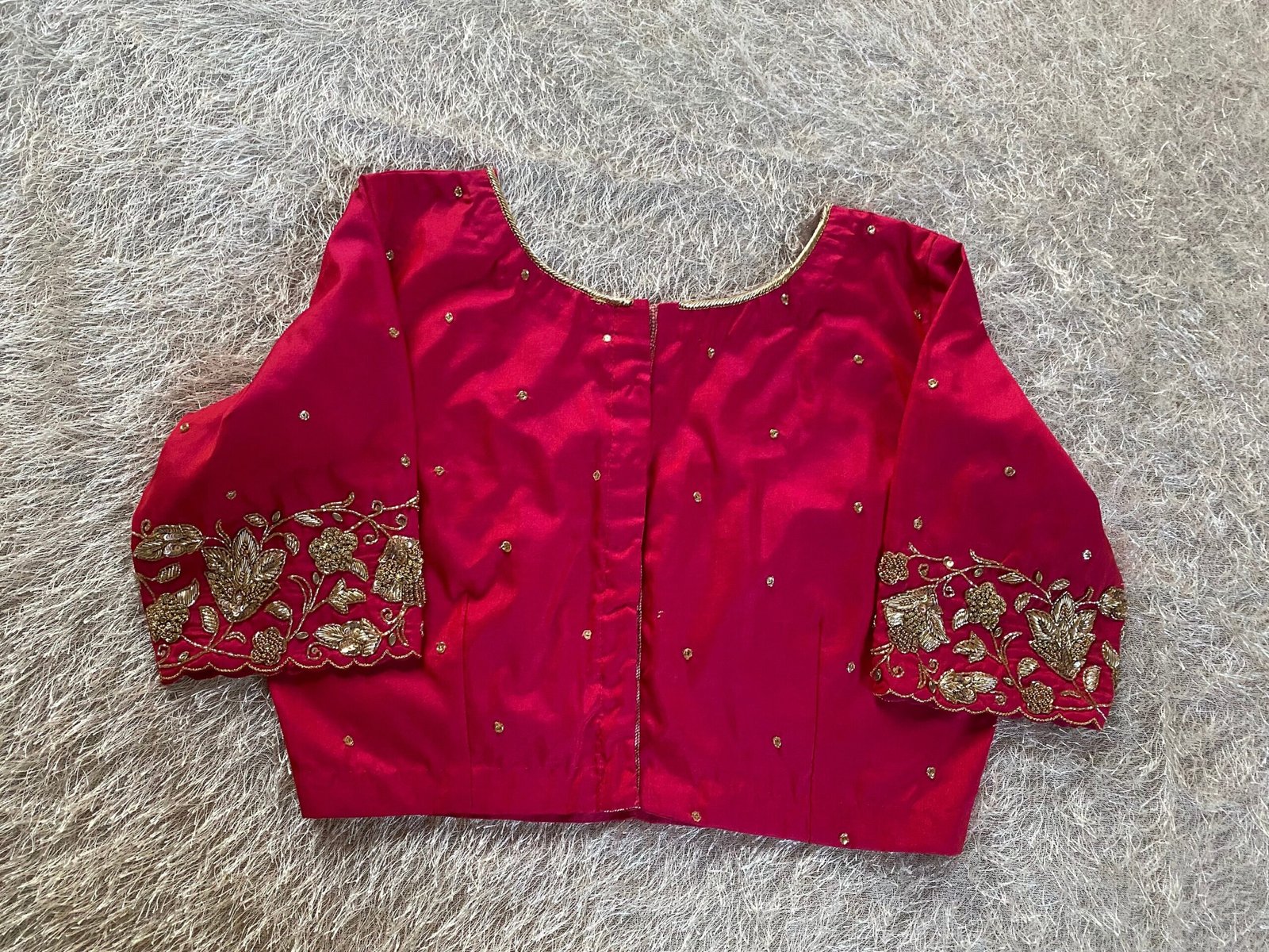 pure silk hand embroidery blouse/saree maggam blouse/red zardosi blouse/pink hand embroidered moderblouse/pink ready made blouse zardosi usa
