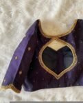 Navy blue silk hand embroidery blouse/blue saree maggam work blouse/blue saree blouse/hand embroidered blouse/blue ready made blouse zardosi