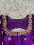 pure silk hand embroidery blouse/saree maggam blouse/purple zardosi blouse usa/hand embroidered moderblouse/purple ready made blouse zardosi