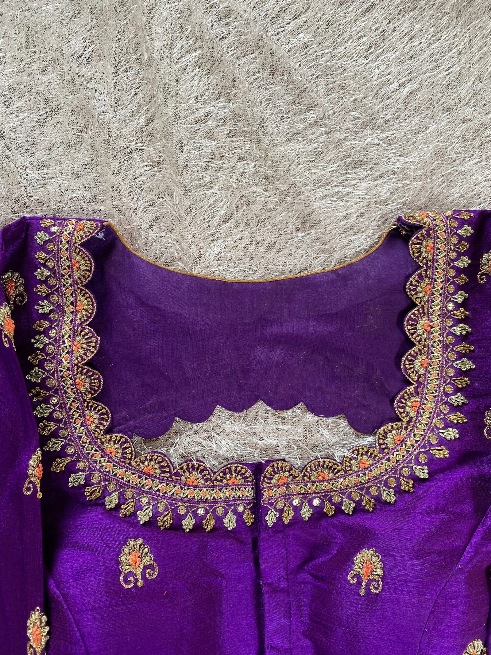 pure silk hand embroidery blouse/saree maggam blouse/purple zardosi blouse usa/hand embroidered moderblouse/purple ready made blouse zardosi