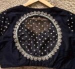 pure silk hand embroidery blouse/ saree maggam blouse/black zardosi blouse /hand embroidered moderblouse/black ready made blouse zardosi usa