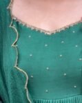 Hand embroidered green Anarkali/festive anarkali suit with dupatta/ green designer anarkali gown USA/green anarkali/Zardosi hand work dress