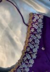 pure silk hand embroidery blouse/ saree maggam blouse/purple zardosi blouse usa/hand embroidered moderblouse/ ready made blouse zardosi usa