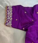 pure silk hand embroidery blouse/ saree maggam blouse/purple zardosi blouse usa/hand embroidered moderblouse/ ready made blouse zardosi usa