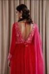 Hand embroidered Anarkali with pants/anarkali suit set /anarkali dupatta USA/Indian dresses/red kurta with dupatta/anarkali kurta with dupat