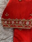 pure silk hand embroidery blouse/ saree maggam blouse/ zardosi blouse usa/hand embroidered moderblouse/orange ready made blouse zardosi usa
