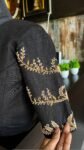 pure silk hand embroidery blouse/ saree maggam blouse/black zardosi blouse /hand embroidered moderblouse/black ready made blouse zardosi usa