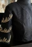 pure silk hand embroidery blouse/ saree maggam blouse/black zardosi blouse /hand embroidered moderblouse/black ready made blouse zardosi usa