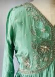 Hand Embroidered Silk Anarkali Dress with Banarasi Dupatta
