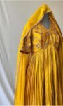 Designer Hand work Anarkali with dupatta/yellow anarkali suit set/pure silk anarkali dupatta USA/designer Indian long gown/womens long gown