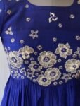 Anarkali suit usa/hand embroidery anarkali kurta/blue anarkali dress/elbow sleeves dress anarkali/Indian dresses/royal blue anarkali kurta