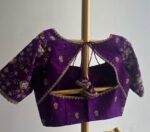 pure silk hand embroidery blouse/modern saree maggam blouse/purple zardosi blouse/wedding hand embroidered blouse/bridal ready made blouse