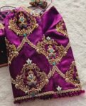 pure silk hand embroidery blouse/magenta pink maggam blouse/purple zardosi blouse/wedding hand embroidered blouse/bridal ready made blouse