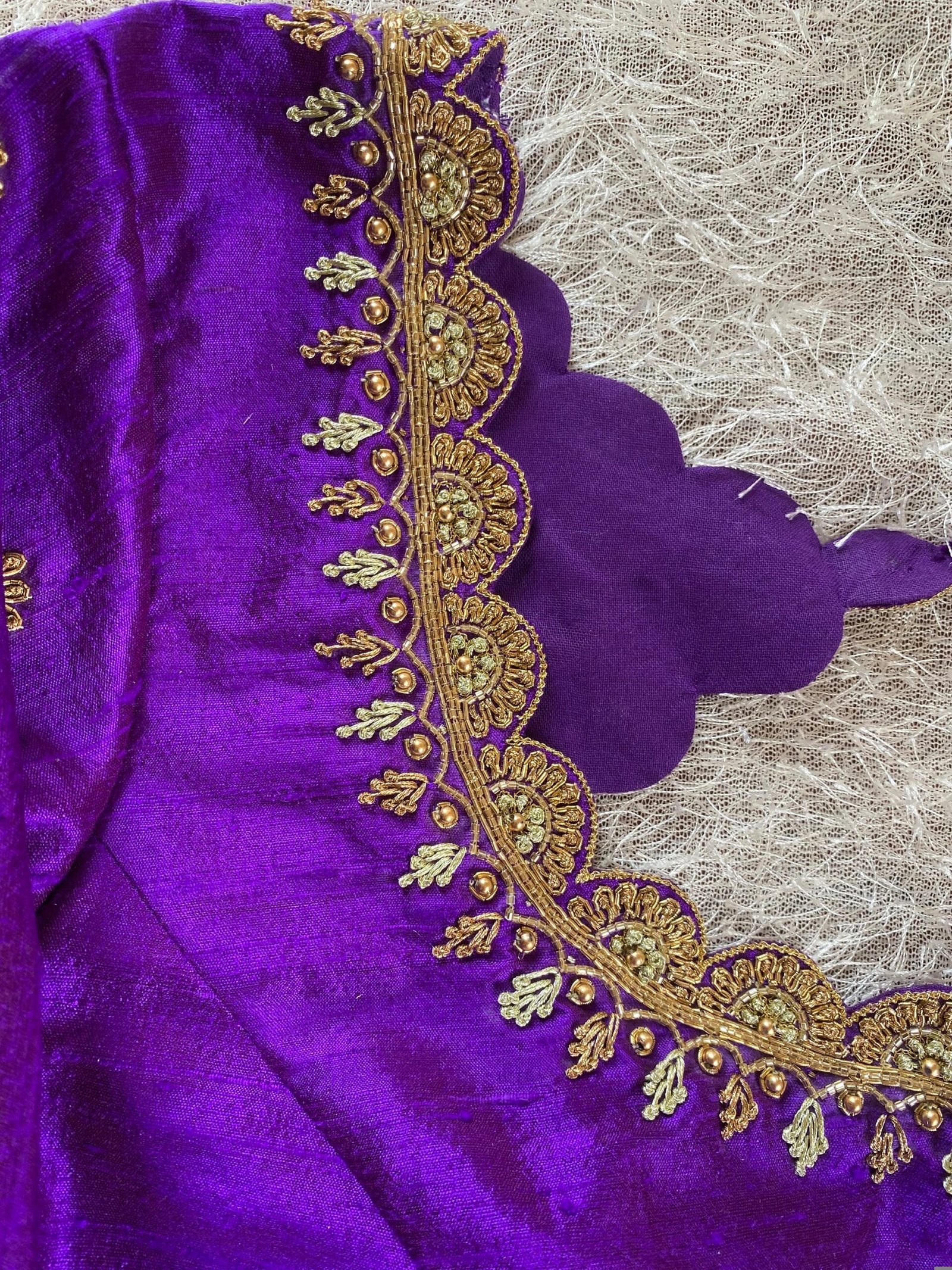 pure silk hand embroidery blouse/saree maggam blouse/purple zardosi blouse usa/hand embroidered moderblouse/purple ready made blouse zardosi
